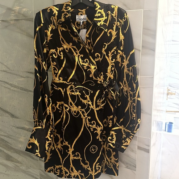 Ganni Black Mini Dress - Picture 4 of 11